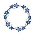 BLUE FLOWER RING Glitter Temporary Tattoo 2x2