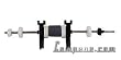 HP RG5-3486-040 LaserJet Pickup roller/Shaft assembly - (HP) RG5-3486-040