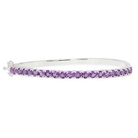 4 7 8 Carat Amethyst Sterling Silver Bangle Bracelet by Diamond.com