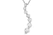 1 Carat Diamond 14K White Gold Journey Pendant w/Chain
