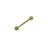 Titanium Barbell Nipple Ring - 14 Gauge (Gold)