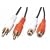 Audio Extension Cable - 2 x Phono Male to 2 x Phono Female, Premium, 2m