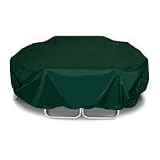 Two Dogs Designs 96-Inch Square Table and Chairs Cover, Hunter Green