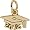 Rembrandt Charms 2012 Graduation Cap Charm, 10K Yellow Gold