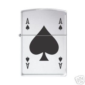Zippo Ace of Spades High Polish Chrome Lighter, 7554