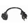 Cables To Go 03114 18 AWG Outlet Saver Power Extension Cord NEMA 5-15R to NEMA 5-15P (3 Feet/0.91 Meters) Black
