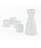 5 pc. Shiny White Sake Set by Forum