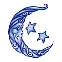 BLUE MOON Temporary Tattoo 2x2