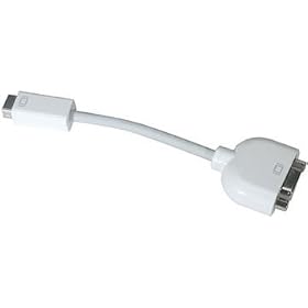 Apple mini DVI to VGA adapter for MacBook (Black&white))
