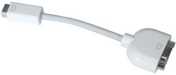 Apple mini DVI to VGA adapter for MacBook (Black&white))