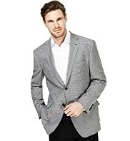 Big & Tall Sartorial Wool Rich 2 Button Checked Jacket