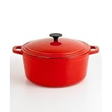 Martha Stewart Collection Red Enameled Cast Iron Chili Pot, 5.5 Qt. Red