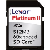 Platinum II Secure Digital 512 60X, 9MB/S Speed Rating, (Retail Package)