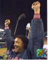Boston Red Sox Pedro Martinez celebrating the ALCS