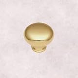 1 1/4 Dia Polished Brass Knob