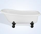 Restoria Imperial 66 inches Slipper Clawfoot Tub with Wall Faucet Drillings