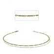 Womens Figaro Anklet in Solid Yellow Gold Lobster Clasp