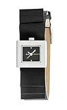 BCBGMAXAZRIA Fashion Collection Petite Plisse Satin Strap Black Dial Women's watch #BG6339