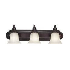 Energy Star Qualified Three-Light Bathroom Fixture from Destination Lighting by Design