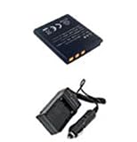 Includes EXPEDITED SHIPPING AVAILABLE AT CHECKOUT with Extended Performance Replacement Battery PLUS Mini Battery Travel Charger for Specific Digital Camera and Camcorder Models / Compatible with General Electric GB-20, GE-G1, GE-G2, GE-G3, E840S, G3WP Charges with Intelligent Charge Technology - Includes Car Adapter