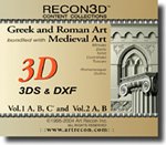 RECON3D Vol.1 & 2 Bundle: Greek, Roman, Medieval Art, 3D Content Collection (3DS, DXF Formats)