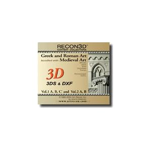 RECON3D Vol.1 & 2 Bundle: Greek, Roman, Medieval Art, 3D Content Collection (3DS, DXF Formats)
