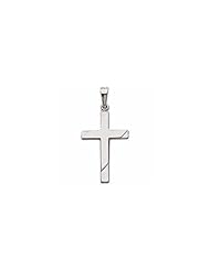23.75 X 16.00 mm Cross Pendant in 14K White Gold