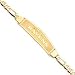 14K Baltimore Ravens Large Satin Id w/Figaro