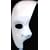 Face Mask (plastic) - Phantom Half Face: White