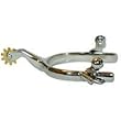 Men's All Around Western Spurs, Nickel Plated