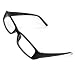 Unisex Black Plastic Full Rim Frame Clear Lens Glasses