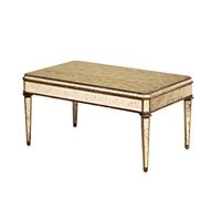 Currey & Company 4210 Antiqued Mirror Rectangular Coffee Table