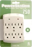 Coleman Cable 04612 PowerStation 6-Outlet Basic Electronics Surge Adapter