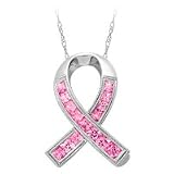 10kt. White Gold, Pink Sapphire Ribbon Pendant