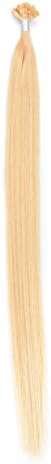 Rosee Remy Human Pre Bonded Nail U Tip Keratin Glue Hair Extension 50 Strands (18", 27S# Dark Blonde)