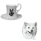 American Eskimo Cup and Saucer, Porcelain by Rosalinde