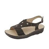 Hush Puppies Bubblemix | Ladies Sandals Dark Brown Leather by Hush Puppies
