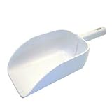 6 x 9-1/2 x 3-1/2 64 Ounce White Plastic Scoop (04-0226)