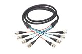 Premium Multi-Coaxial Cable, 4 BNC Male / Male, 25.0 ft, # Coax: 4