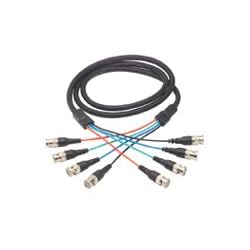 Premium Multi-Coaxial Cable, 4 BNC Male Male, 10.0 ft, # Coax: 4 by L-com