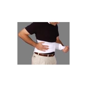Lumbosacral Support Back Brace With Ventilated Elastic. Also provides support to the abdomen