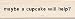 Rubber Stamp w/Wood Handle: Amy Smyth, Maybe A Cupcake?