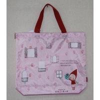 Shinzi Katoh 『Shopping Bag』 ファスナー付きショッピングバッグ　赤ずきん　B510Party(ライムグリーン赤ずきん、ケーキ、オオカミ、パーティ)