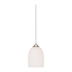 Nuvo Lighting 60 652 1-Light Halogen Mini Pendant with Arctic White Brandy, Brushed Nickel by Nuvo