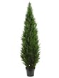 7' Potted Artificial Cedar Topiary Tree