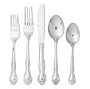 International Silver 18/0 Queens Fancy 45-Piece Placesetting with 5-Piece Hostess Set, Service for 8