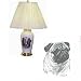 Porcelain Lamp with Pug