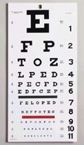 Snellen Eye Chart 22" L x 11" W