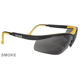 DEWALT DPG55-2C DUAL COMFORT Smoke High Performance Protective Safety Glasses With Dual-Injected Rubber Frame & Temples