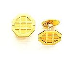 14kt Yellow Gold Cuff Links
